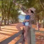 Tanikyta: look de onça e berrante fazem sucesso em corrida