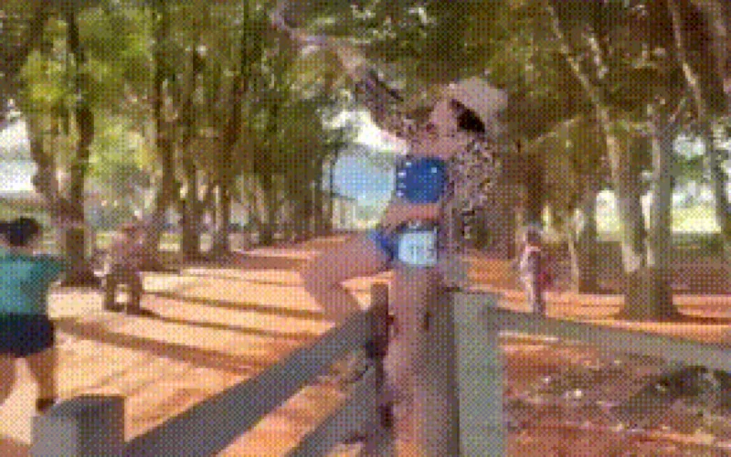 Tanikyta: look de onça e berrante fazem sucesso em corrida