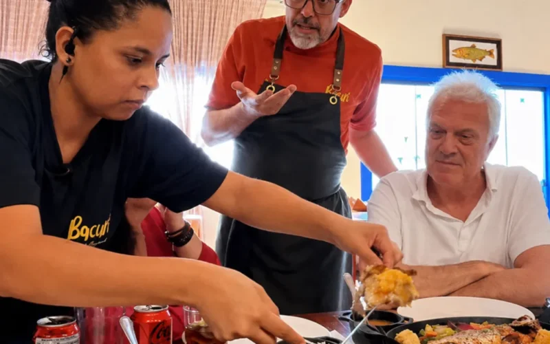 Pedro Bial prova gastronomia de MS em Bonito