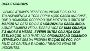 Comando Vermelho nega mortes e culpa PCC em Cassilândia